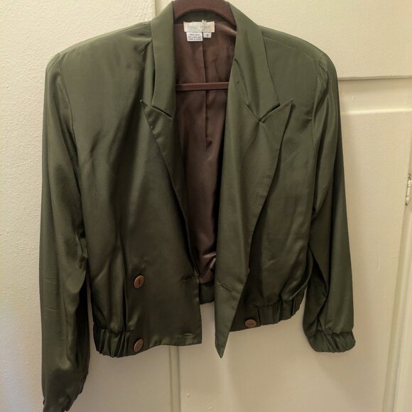SILK BLAZER VINTAGE - Picture 1 of 6